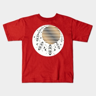 Ornamental waning moon Kids T-Shirt